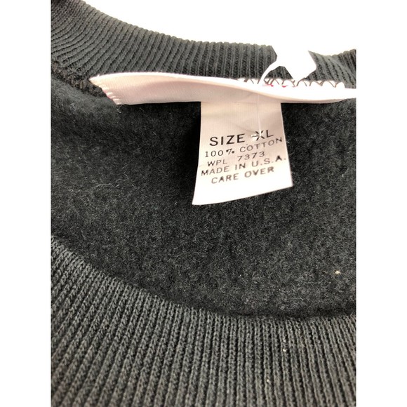 Vintage Signet Label Black MAINE - Pine Point Sweatshirt 1993 new old stock XL - Picture 6 of 7